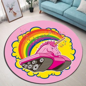 Alfombra Redonda <br> Unicornio Mágico