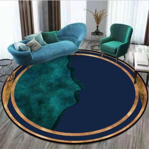 Alfombra Redonda <br> Verde Pato