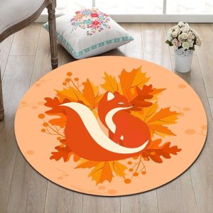 Alfombra Redonda <br> Zorro Naranja