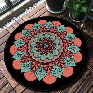 Alfombra Rredonda <br> Mandala Típico